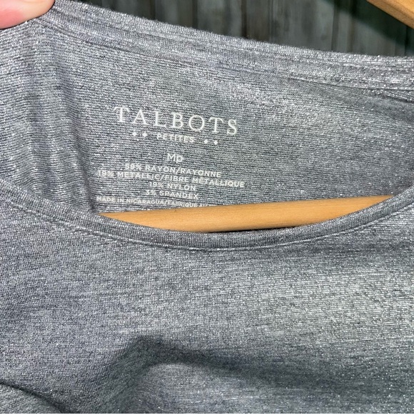 Talbots Metallic Silver Blouse - Picture 4 of 4
